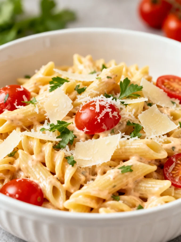 Pasta Salad with Creamy Parmesan Dressing