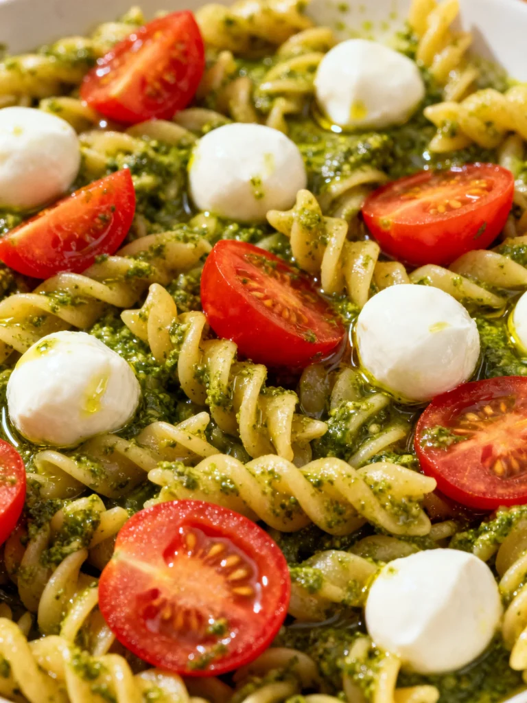 Pesto Caprese Pasta Salad Recipe