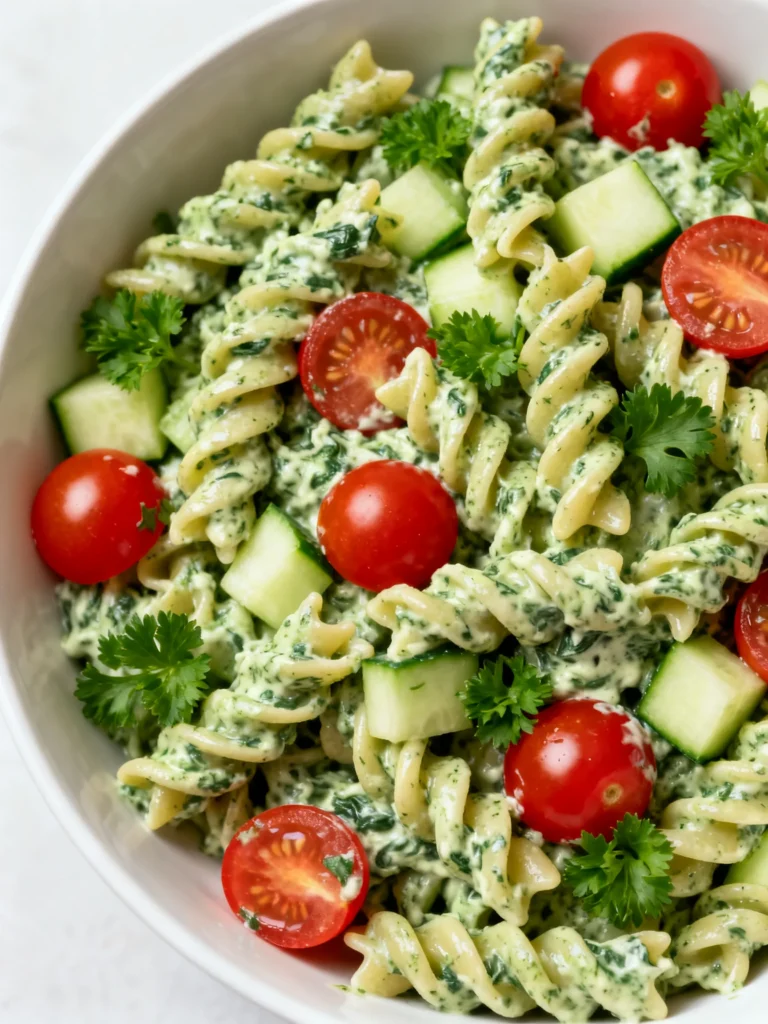 Spinach Dip Pasta Salad Recipe