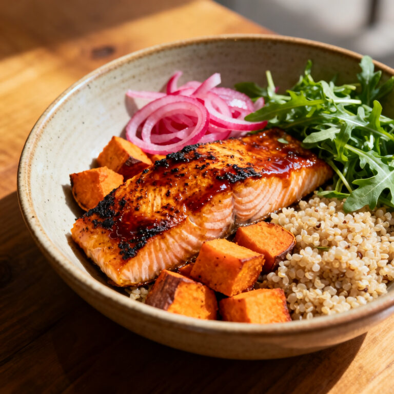 Maple Chipotle Salmon Bowl