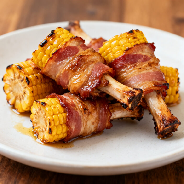 Bacon-Wrapped Corn Ribs