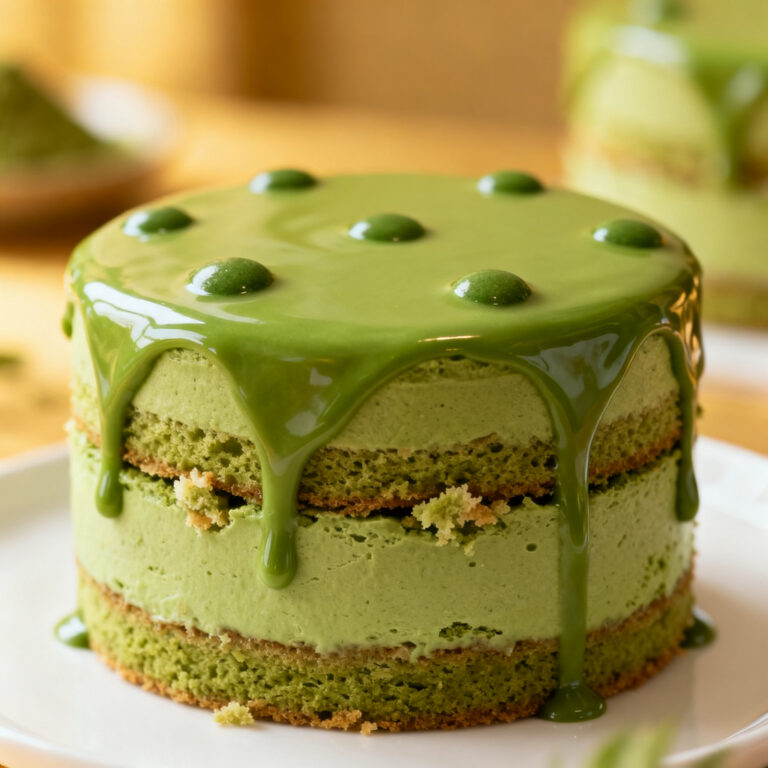 Matcha Dot Cake