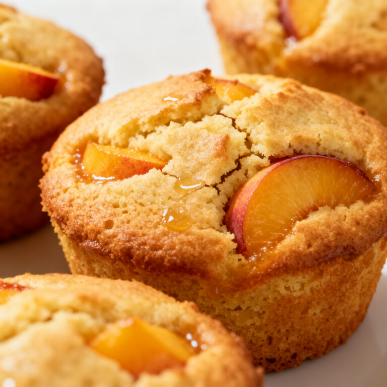 Peach Cornbread Muffins