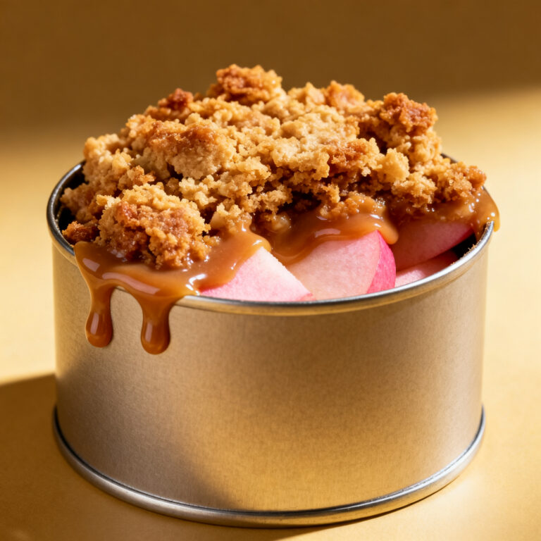 Tinned Caramel Apple Crumble