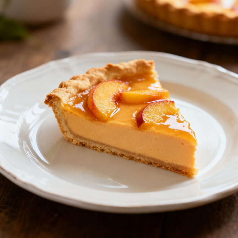 Peach Icebox Pie