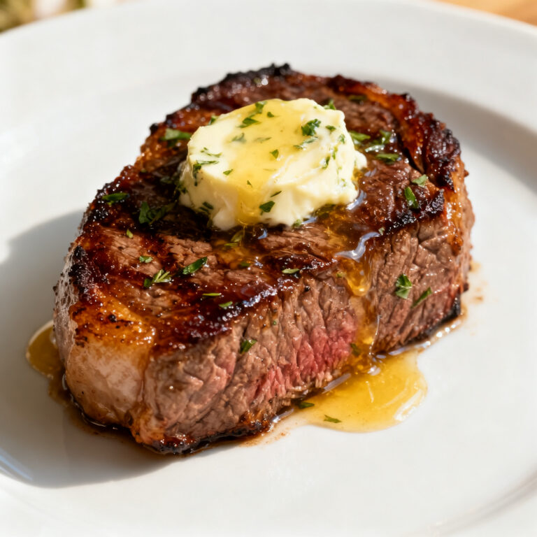 Pan-Seared Filet Mignon with Garlic Herb Butter (No Burnt Garlic)
