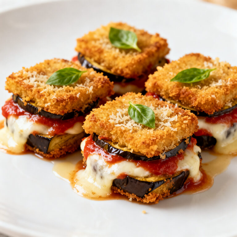 Crispy Air Fryer Eggplant Parmesan Bites (Sauce-on-the-Side Method)