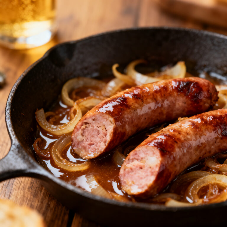 Beer-Braised Bratwurst Skillet (The Sear-First Method That Actually Works)