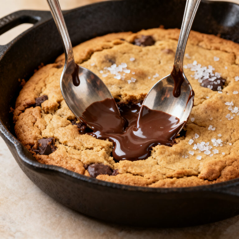 Brown Butter Malted Skillet Cookie